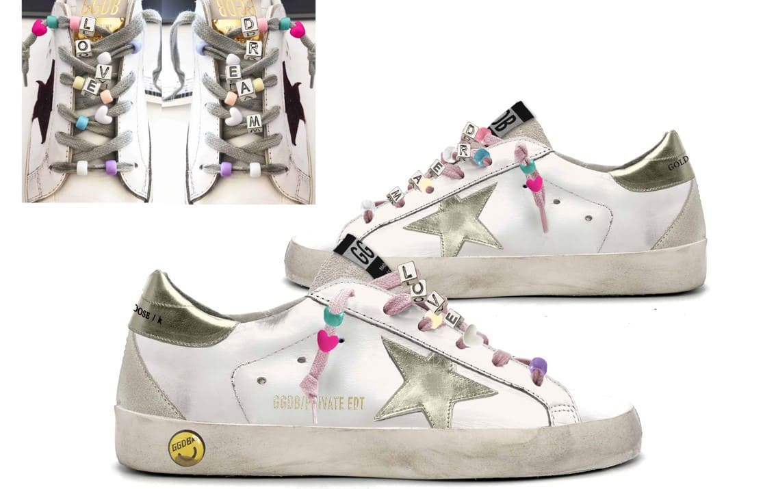 Kids | Super-Star Young with White Leather, Platinum Star & Heel Tab | White x Ice x Platinum - Image 2