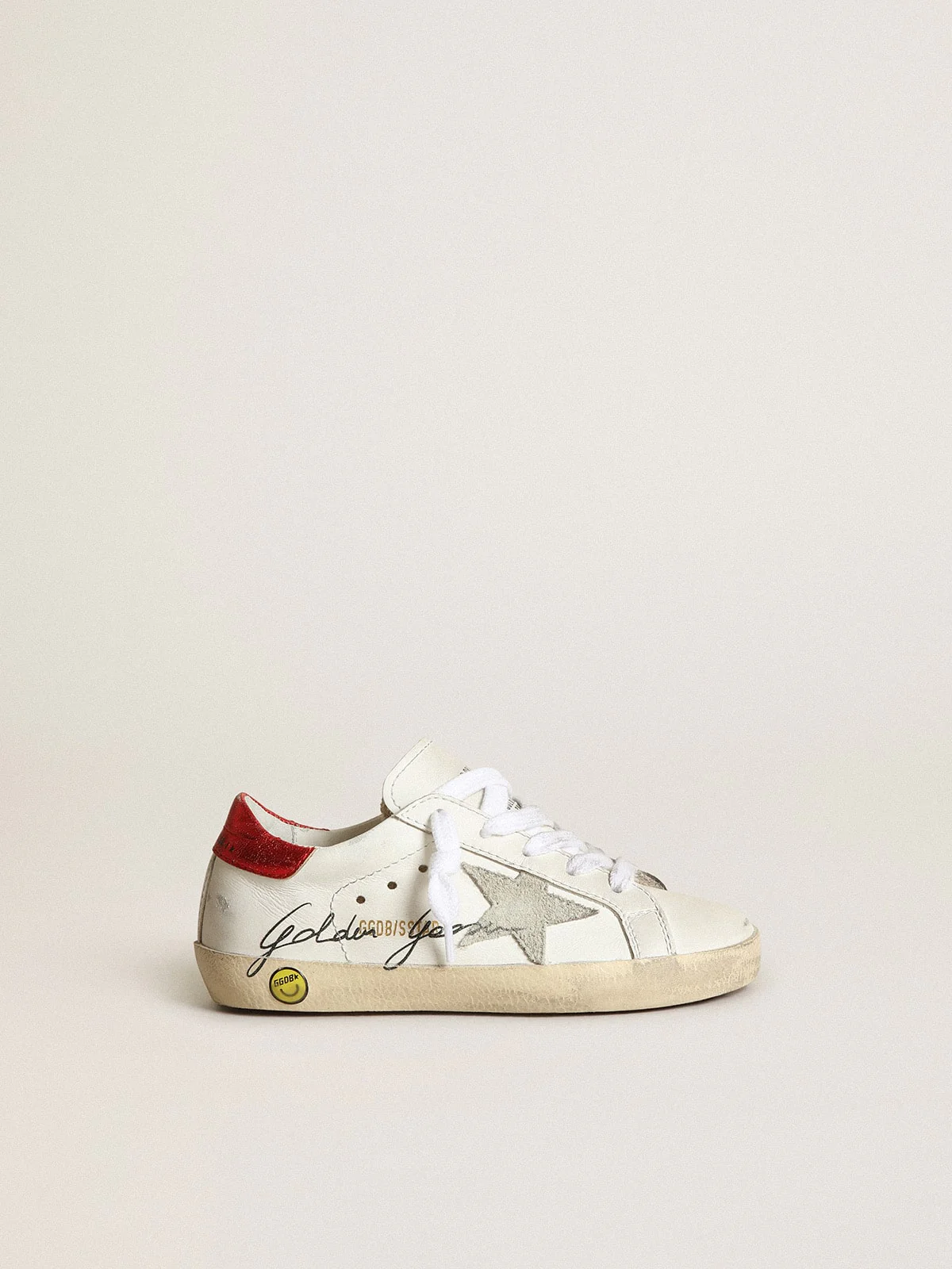 Kids | Young Super-Star with Gray Suede Star | White x Ice x Red x Black - Image 6