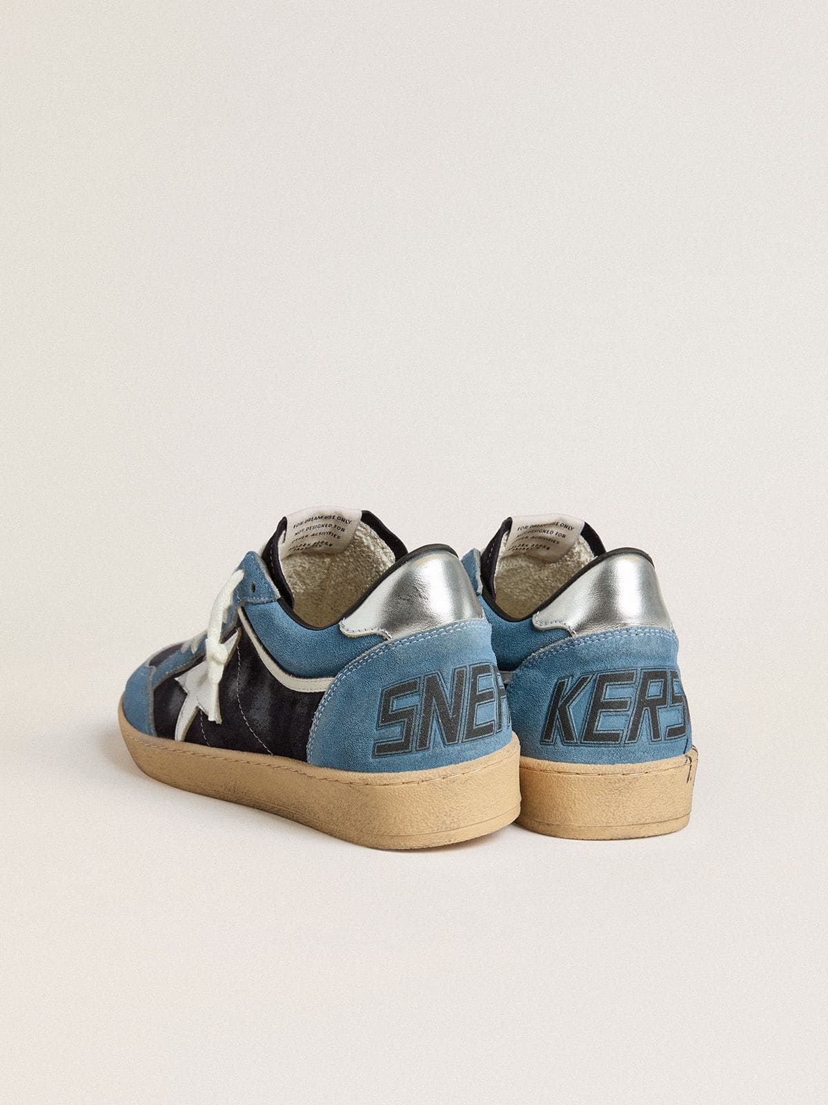 Men | Ball Star Blue Suede with Silver Star & Heel Tab | Bluette x Dark Blue x Silver - Image 5