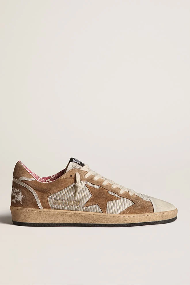 Men | Ball Star Lab Buff-Colored Suede | Tabacco x Silver x White - Image 4