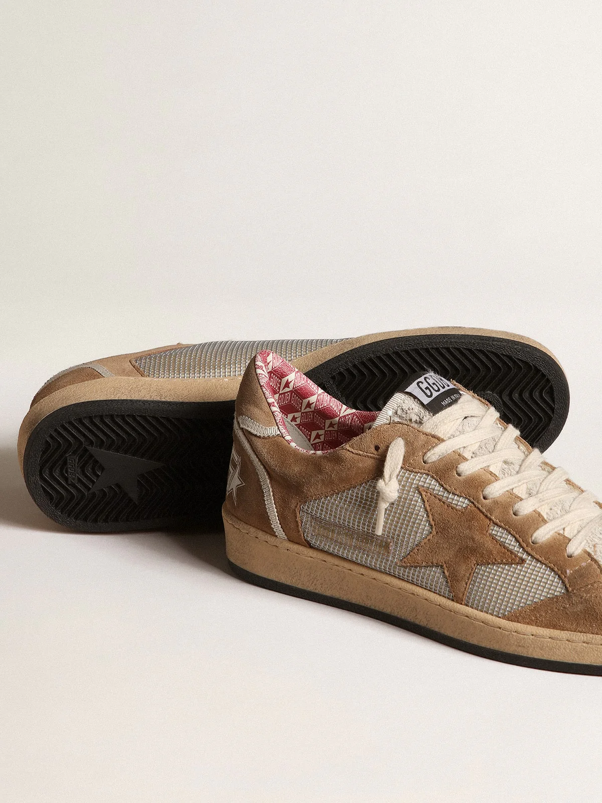 Men | Ball Star Lab Buff-Colored Suede | Tabacco x Silver x White - Image 8