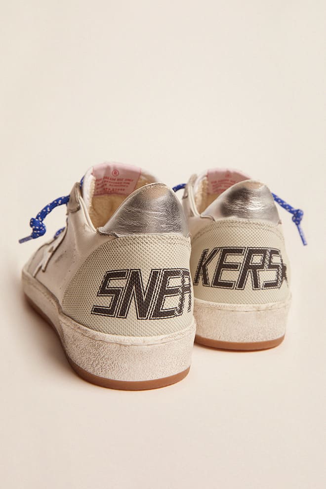 Men | Ball Star Ltd White Nappa with Silver Star | White x Silver - Image 6
