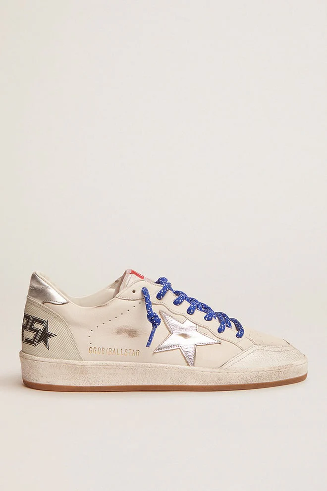 Men | Ball Star Ltd White Nappa with Silver Star | White x Silver - Image 9