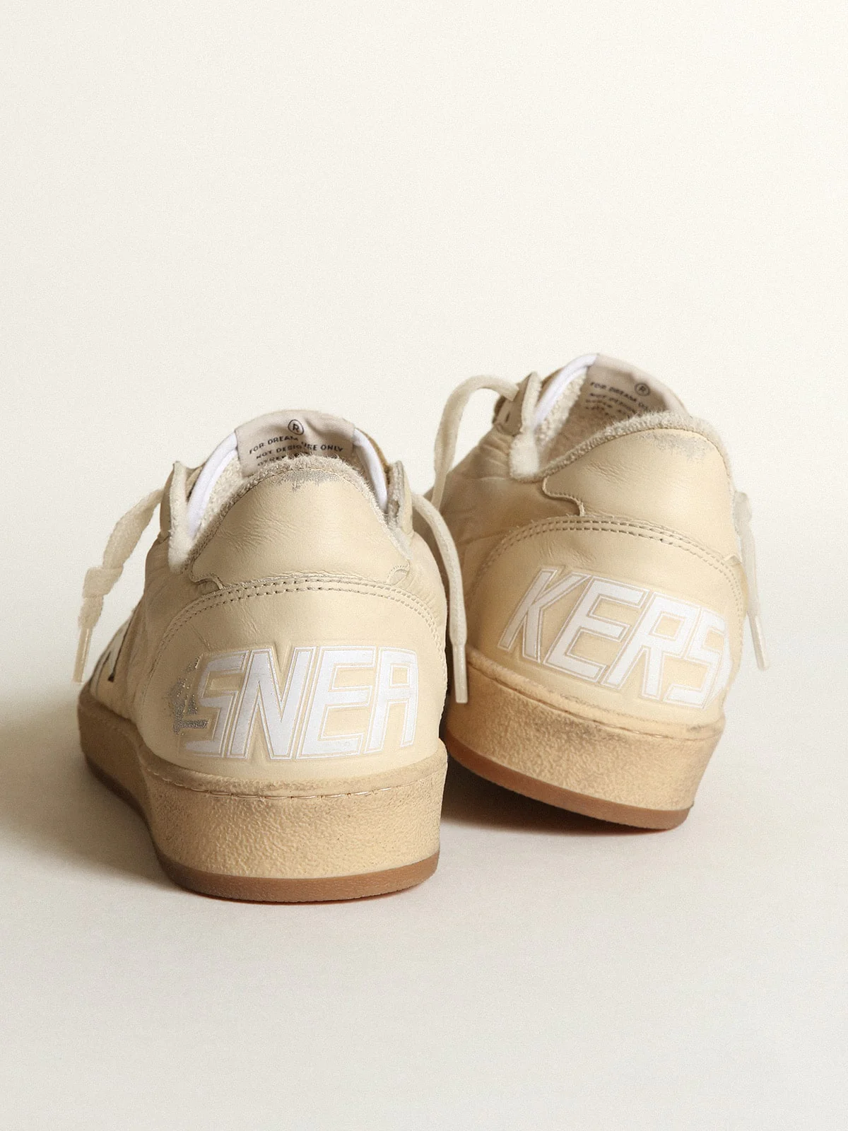 Men | Ball Star White Nylon with White Star & Heel Tab | White x Milk - Image 6
