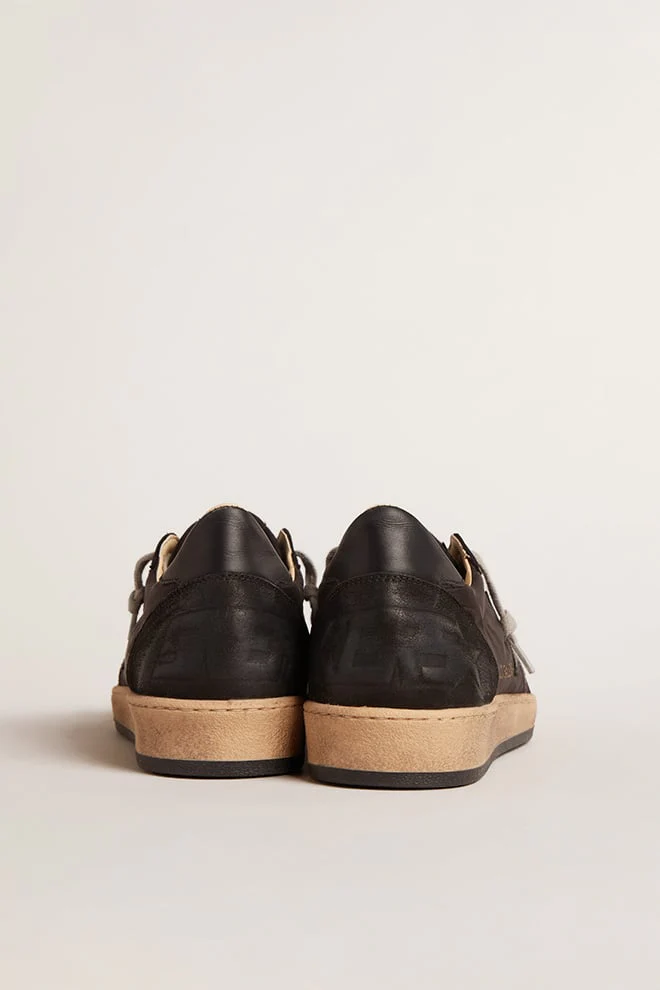 Men | Ballstar Black Suede with Leather Star | Black - Image 2