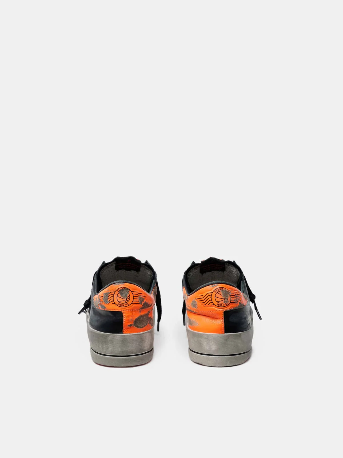 Men | Black & Orange Stardan Sneakers - Image 4