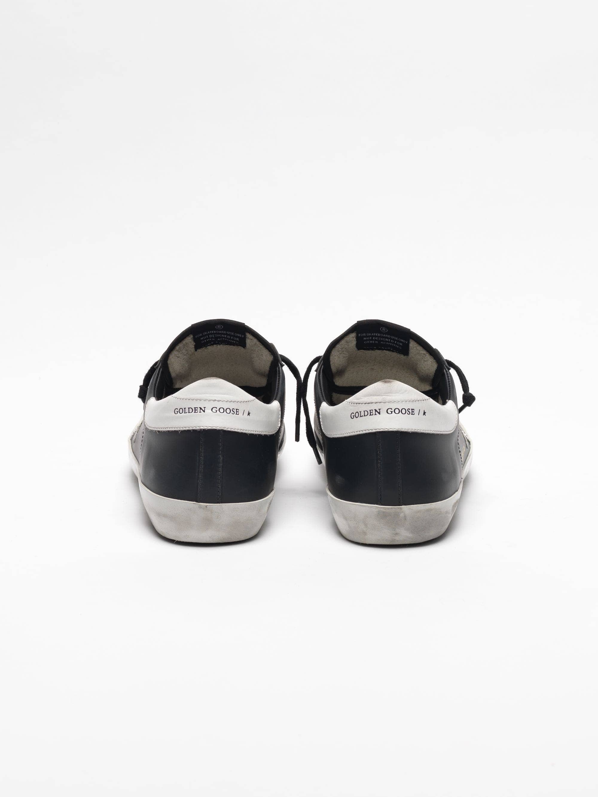 Men | Black Super-Star Sneakers Leather with White Star - Image 8