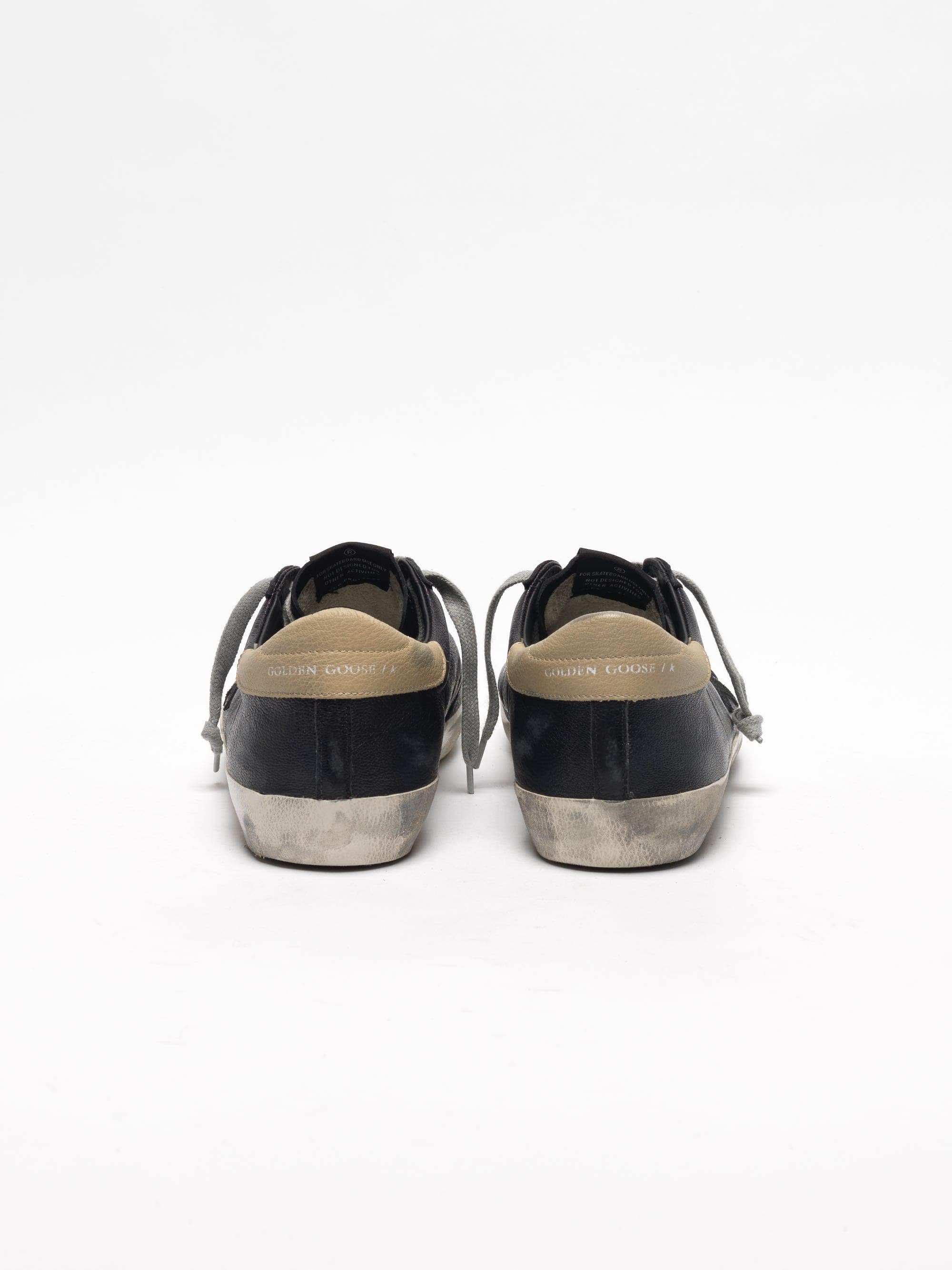 Men | Black Super-Star Sneakers with Nude Heel Tab - Image 8