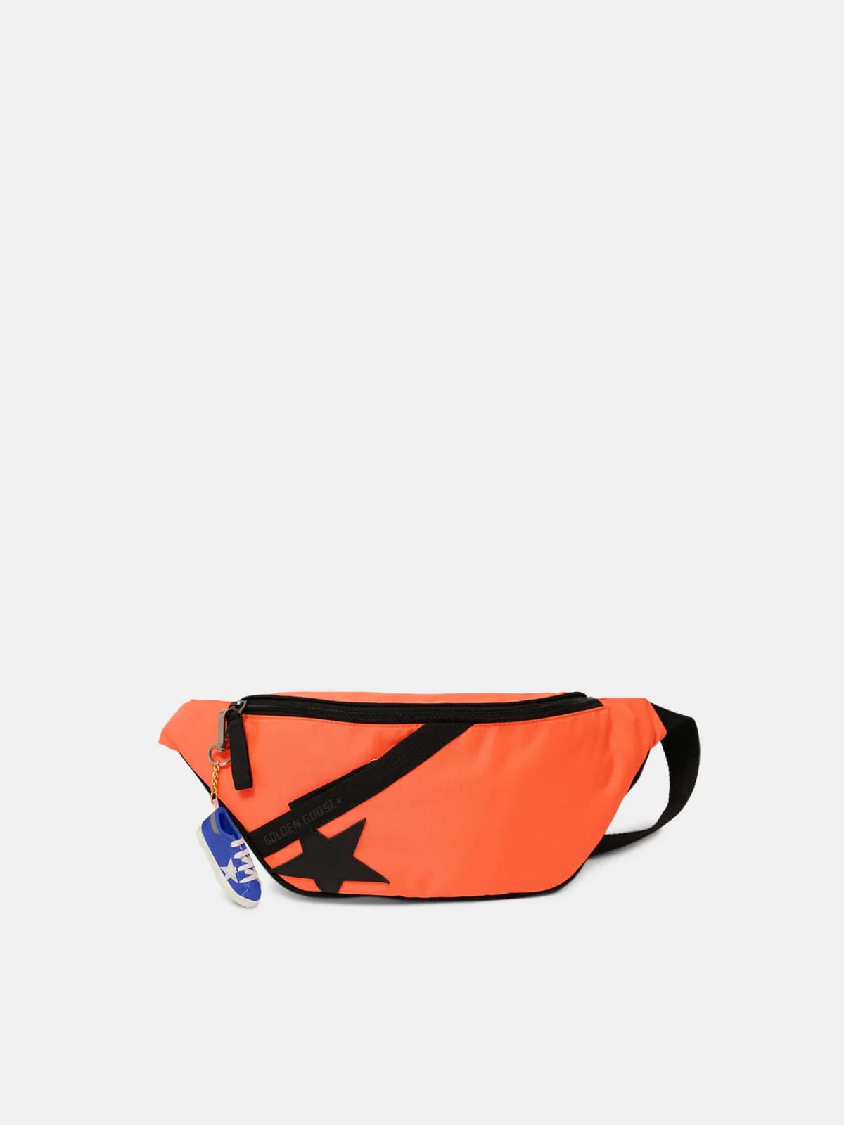 Men | Fluorescent Orange Nylon Journey Belt Bag - Image 3