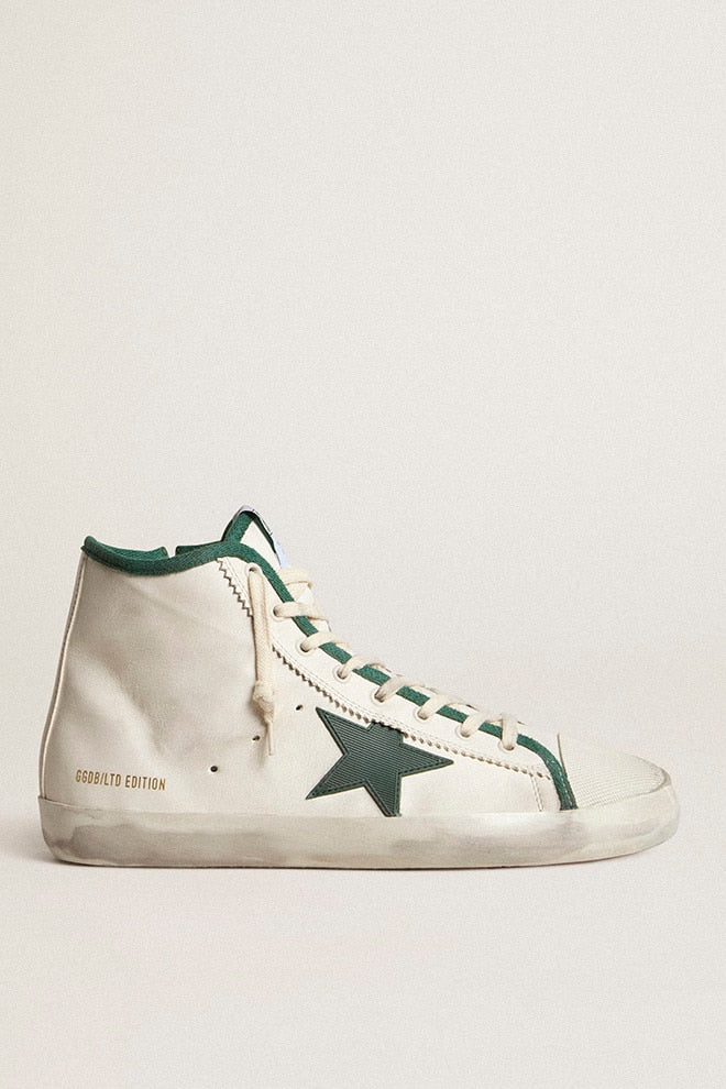 Men | Francy Ltd White Nappa Leather with Green Rubber Star | White x Green - Image 6