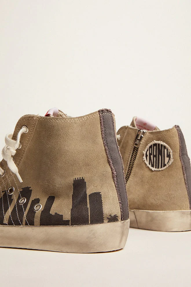 Men | Francy Penstar Dove Gray Suede | Taupe x Black x Electric Blue - Image 3