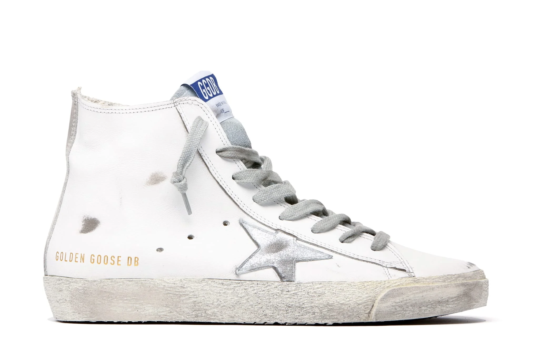 Men | Francy Sneakers Leather with Silver Suede Star - Image 2