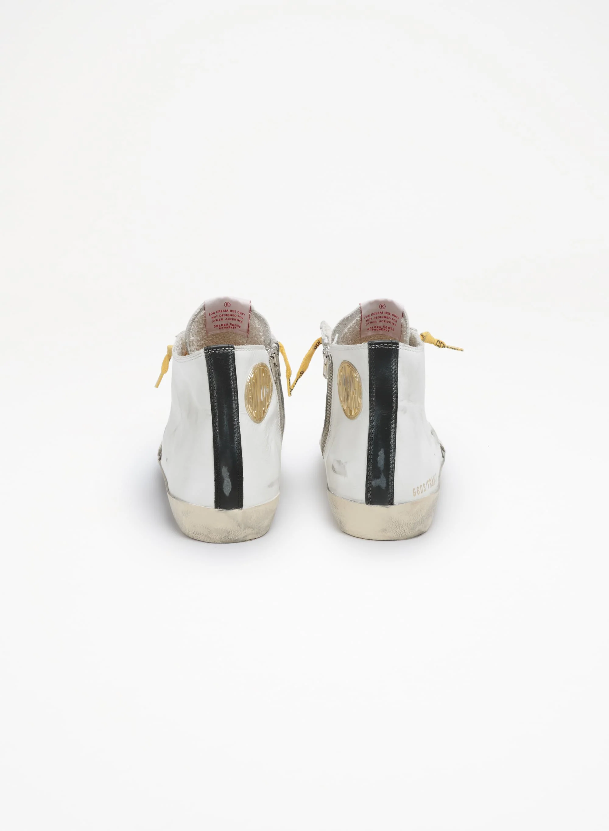 Men | Francy with White Leather & Kaki Star | White x Kaki x Black - Image 8