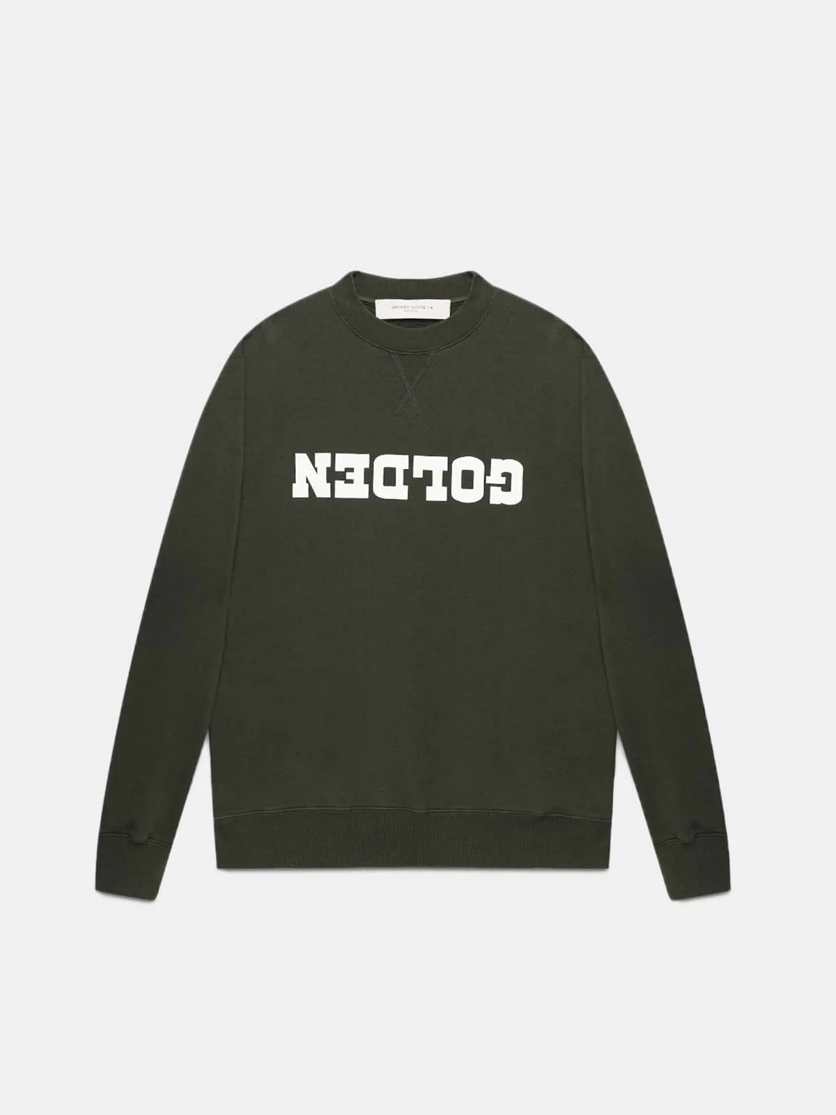 Men | Green Golden Sweatshirt with Contrasting Golden Logo - Image 3