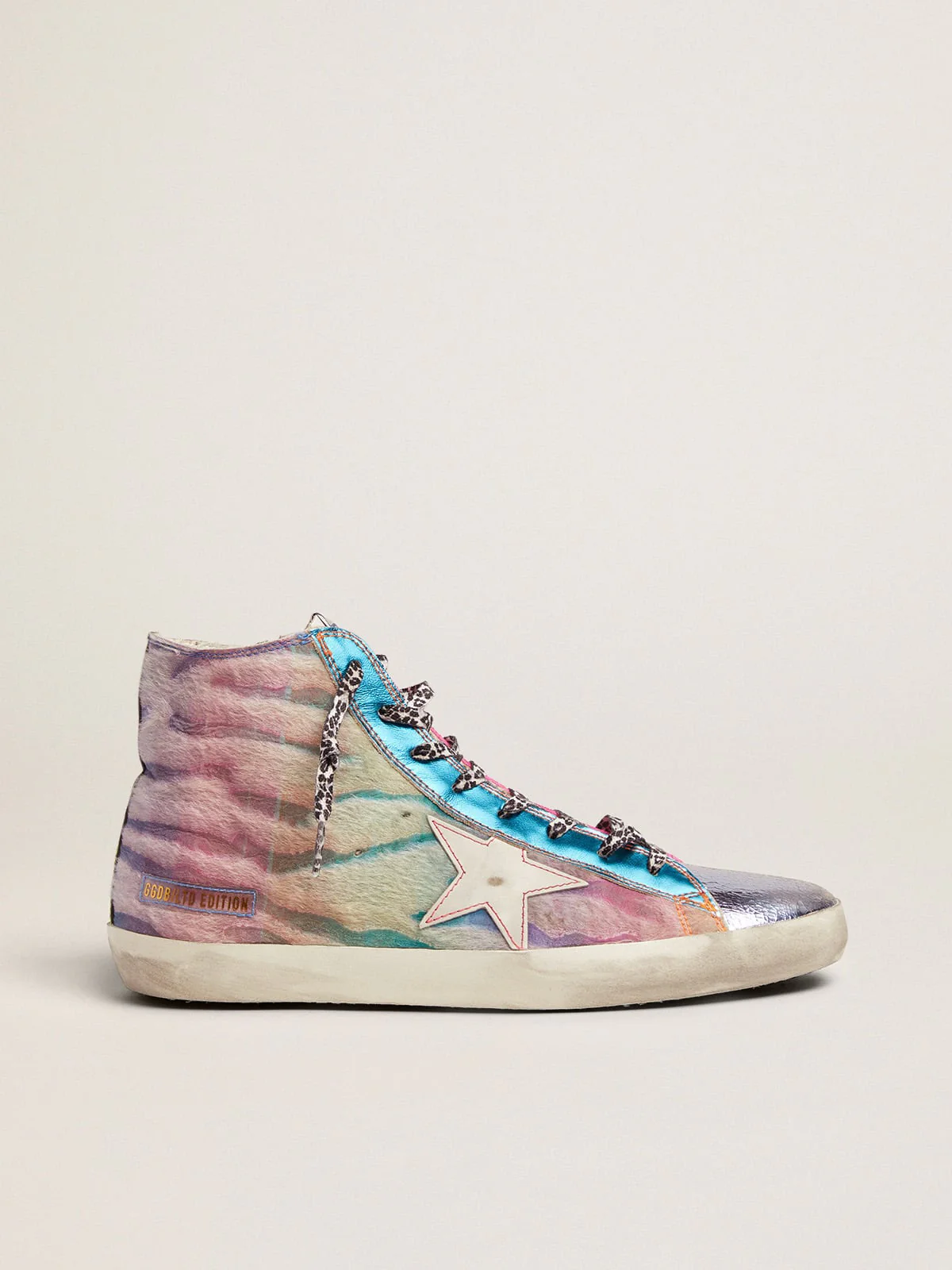 Men | Lab Limited Edition Zebra-Print Pony Skin Francy Sneakers | Rainbow x Fucsia x White x Black - Image 3
