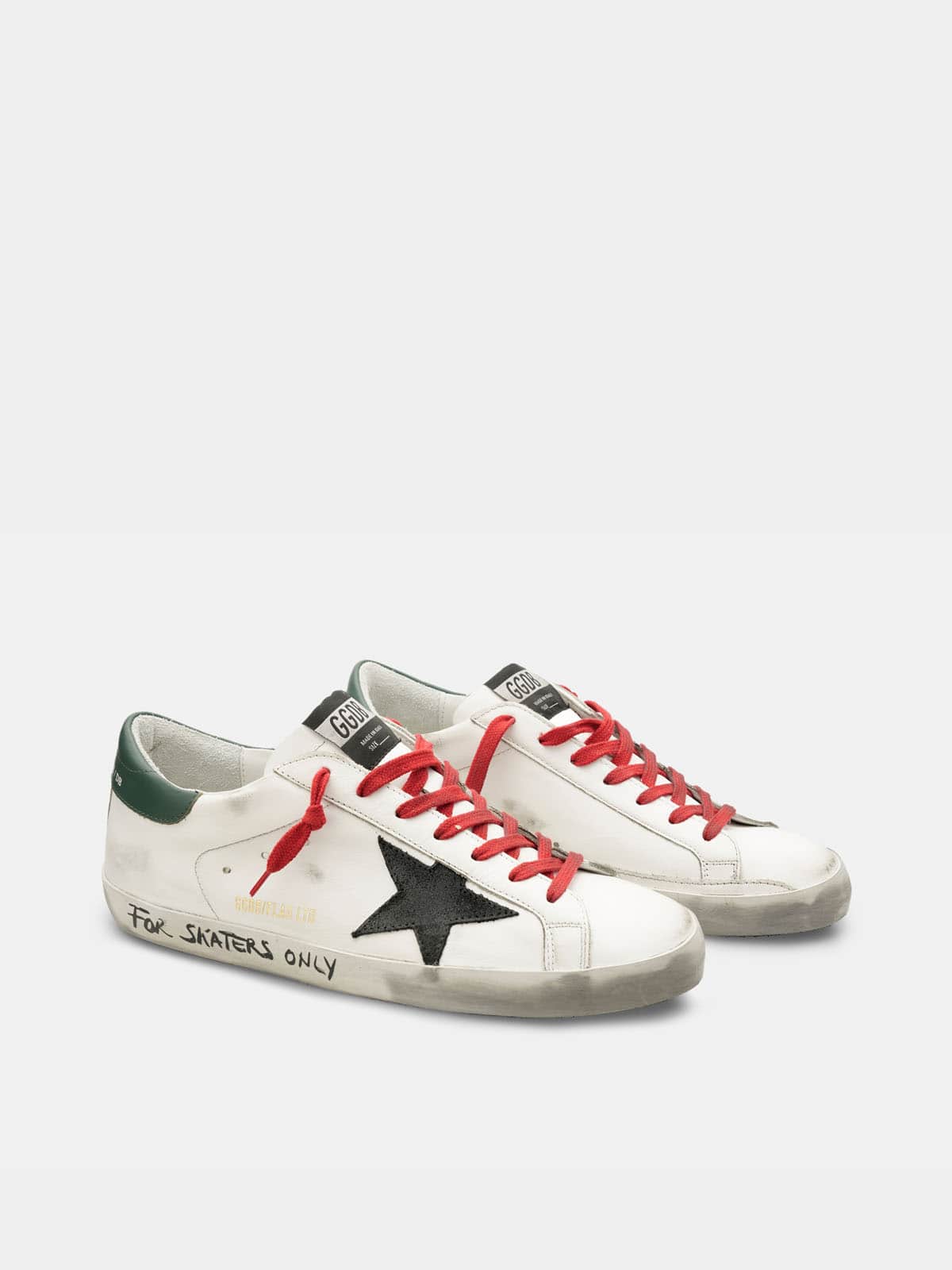 Men | Leather Super-Star Sneakers with The Words "For Skaters Only" - Image 5
