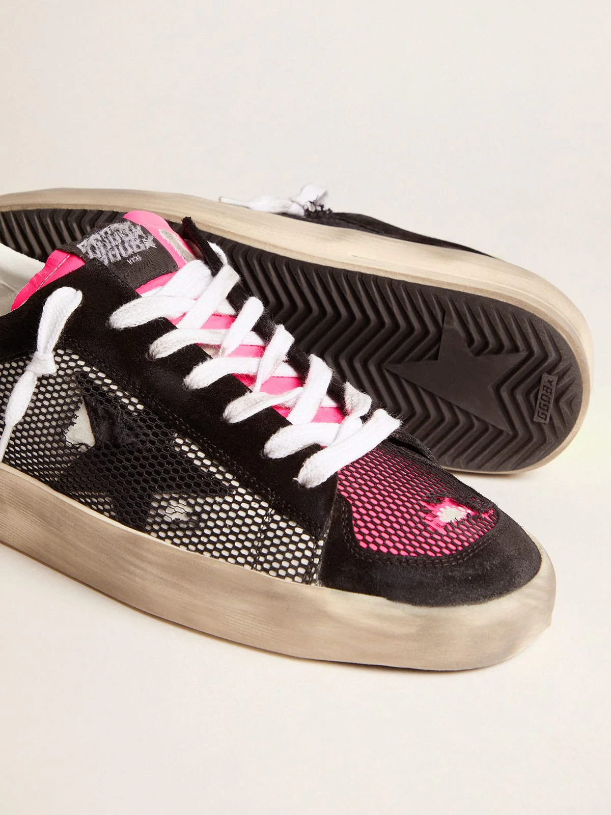 Men | Limited Edition Stardan Sneakers Fuchsia & Yellow | White x Black x Pink Fluo x Yellow Fluo - Image 5