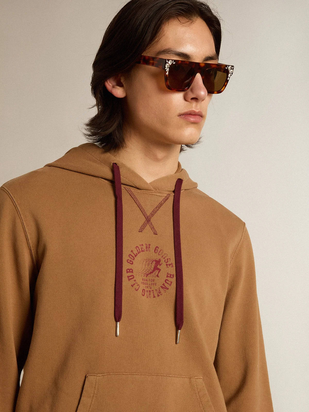 Men | Malt-Colored Cotton Sweatshirt with Hood | Malt Ball x Windsor Wine - Image 7