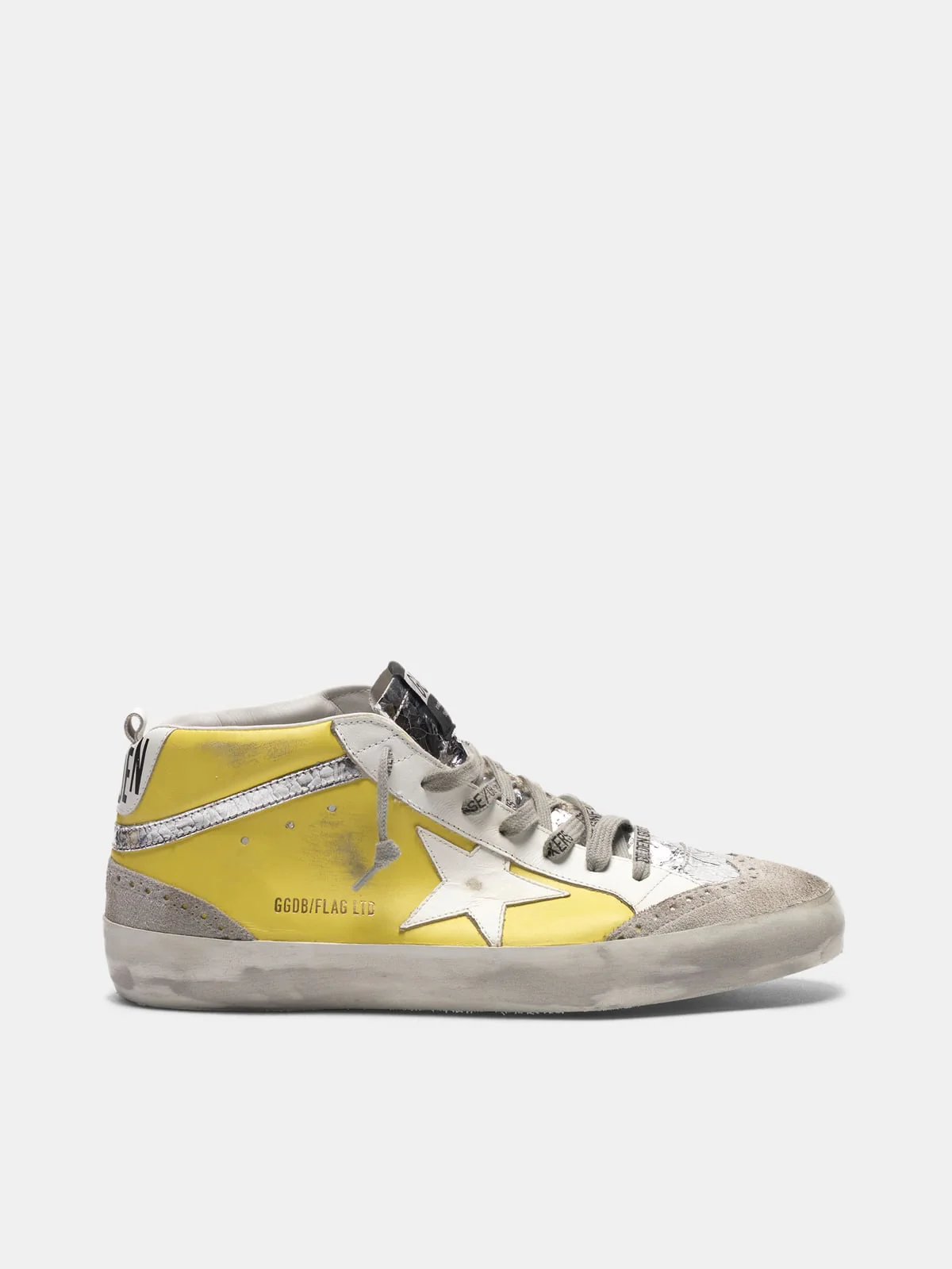 Men | Mid Star Sneakers Leather with Crackle Details - Image 3