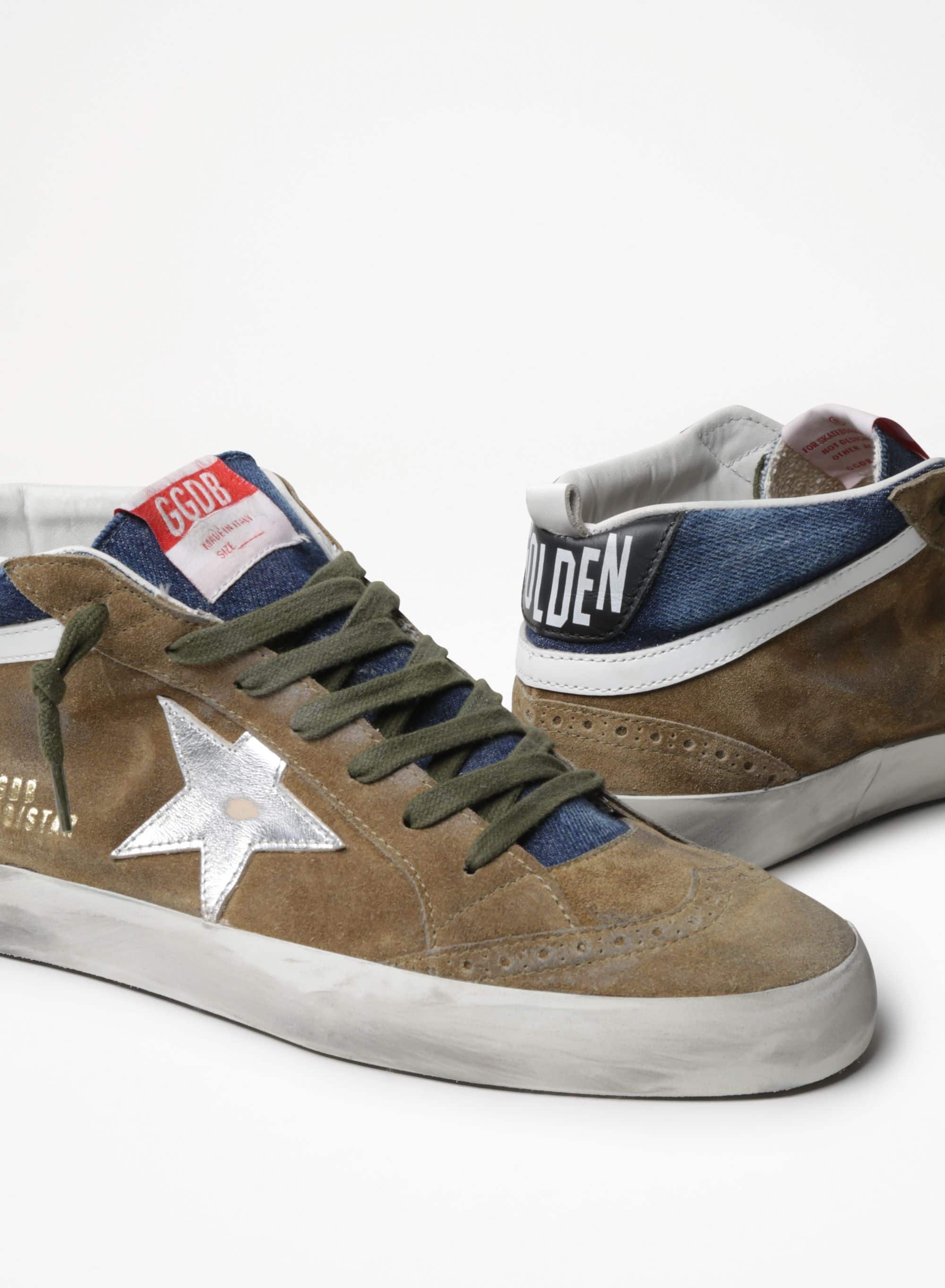 Men | Midstar Tobacco Suede with Blue Jeans Detail | Tobacco x Dark Blue x Silver x White - Image 4