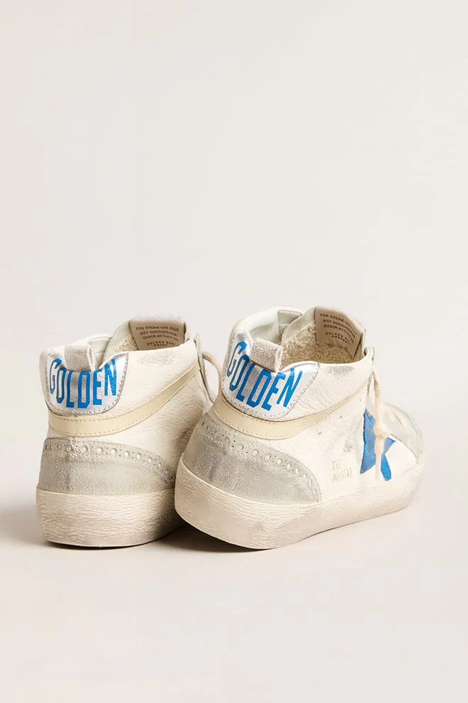 Men | Midstar White Nappa with Blue Star | White x Blue x Silver - Image 3