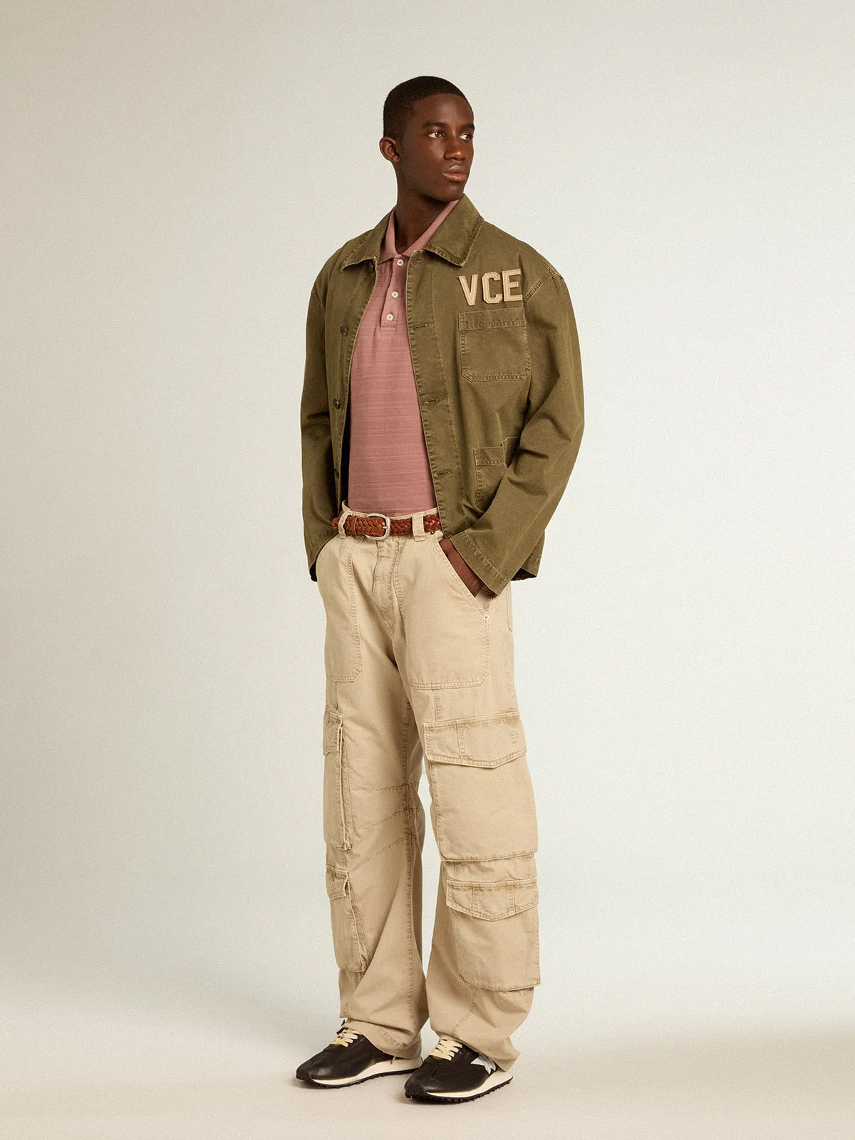 Men | Olive-Colored Cotton Shirt | Kalamata - Image 9