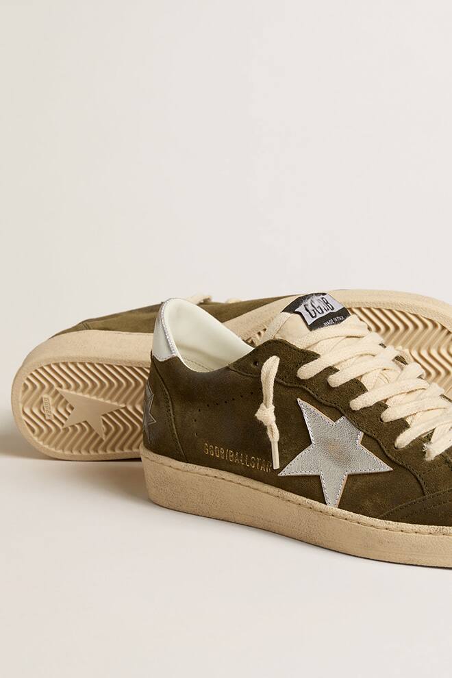 Men | Olive Night Sneakers with Silver Star | Olive Night x Silver - Image 5
