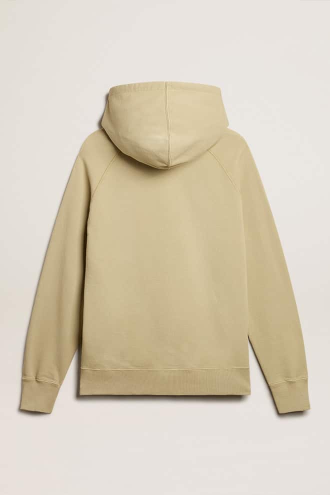 Men | Pale Eucalyptus-Colored Hoodie with Front Pocket | Eucalyptus x Dark Red - Image 8