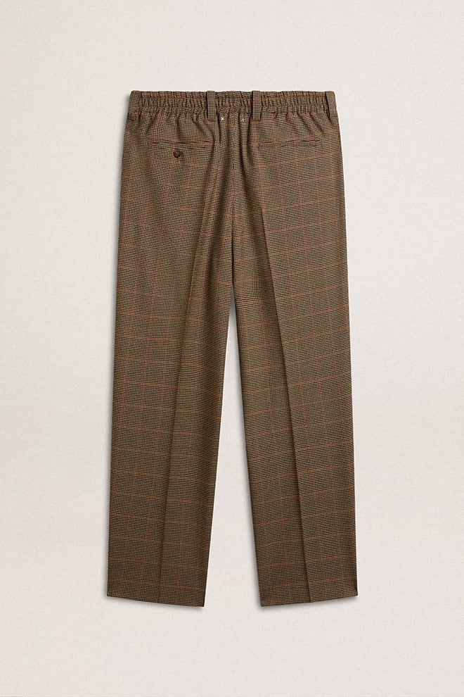 Men | Pants Three-Colored Houndstooth | Beige x Black x Savvy Red - Image 7