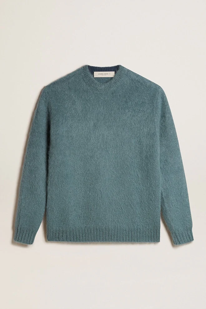 Men | Powder-Blue Mohair Sweater | Spring Lake - Image 9