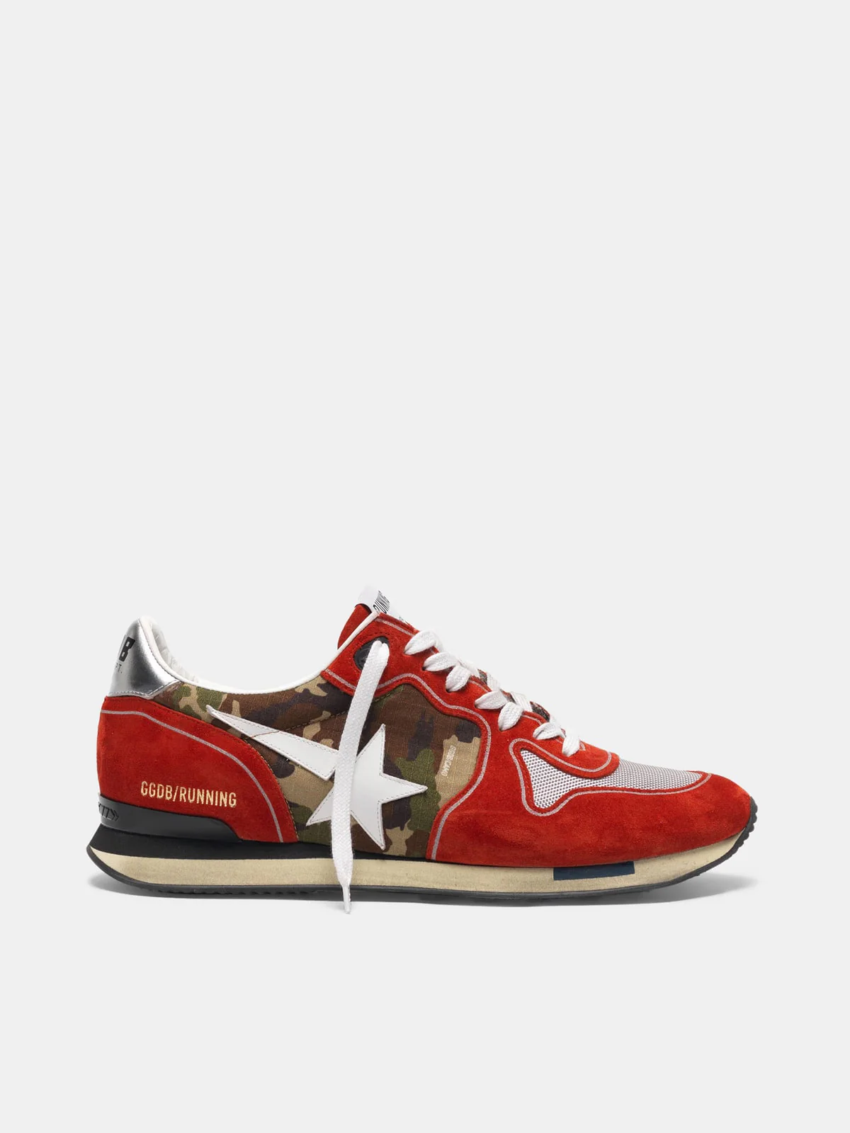 Men | Red Running Sneakers Suede with Camouflage Detail - Image 8
