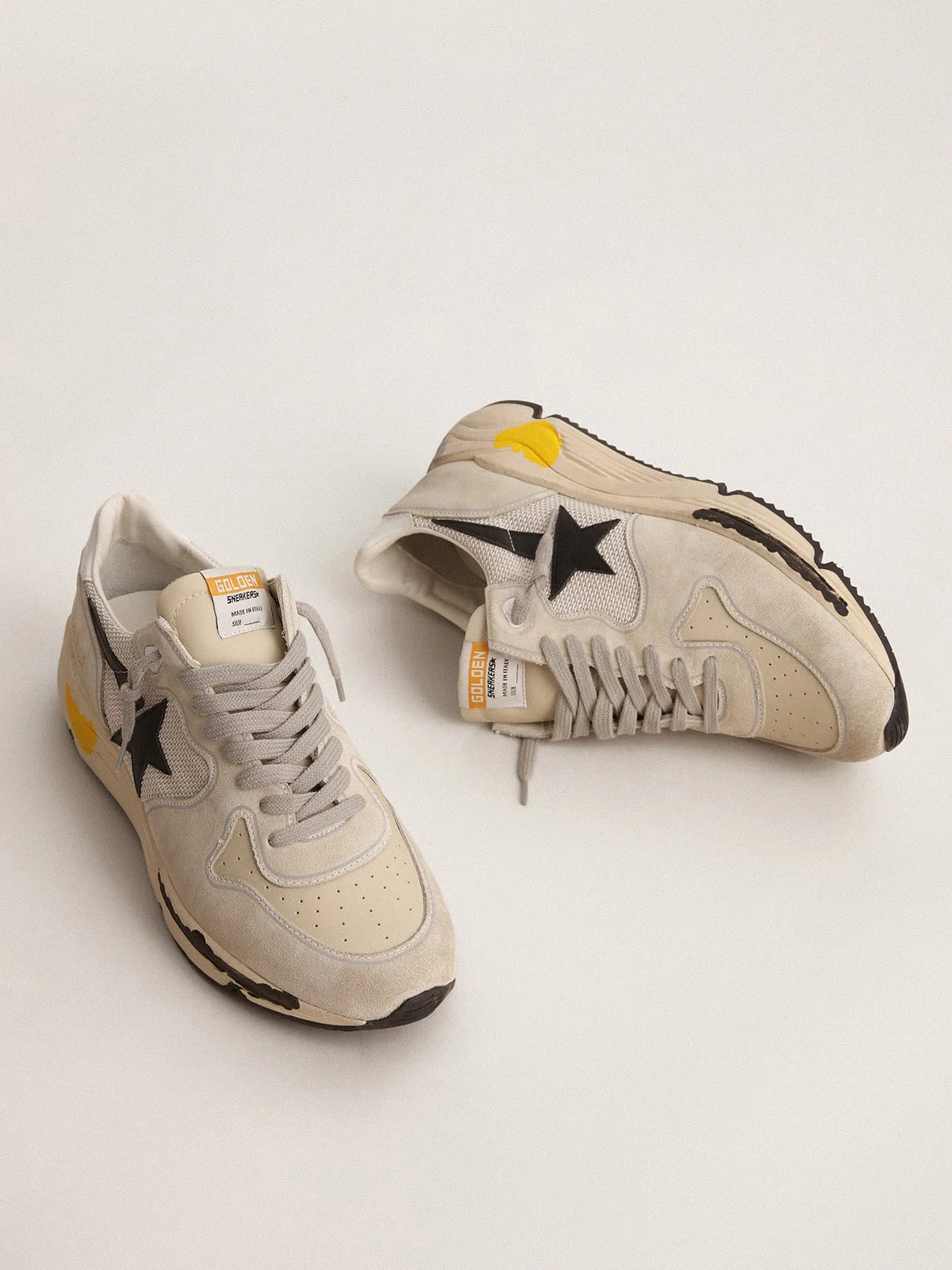 Men | Running Sole Sneakers Mesh & Ice-Gray Suede | Light Silver x Ice x Black - Image 10