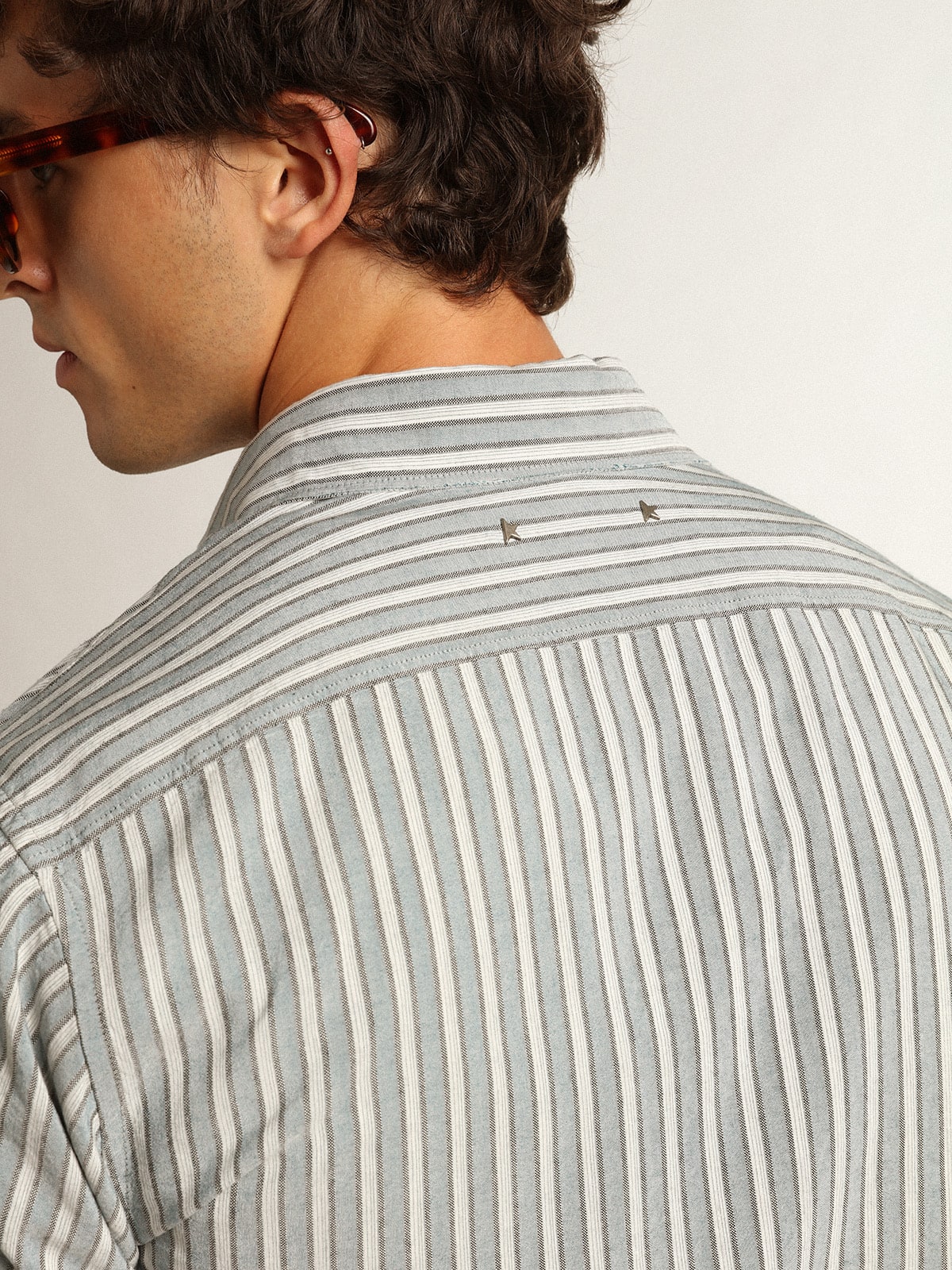 Men | Shirt Viscose with Stripes | Cold Water x Multicolor - Image 7