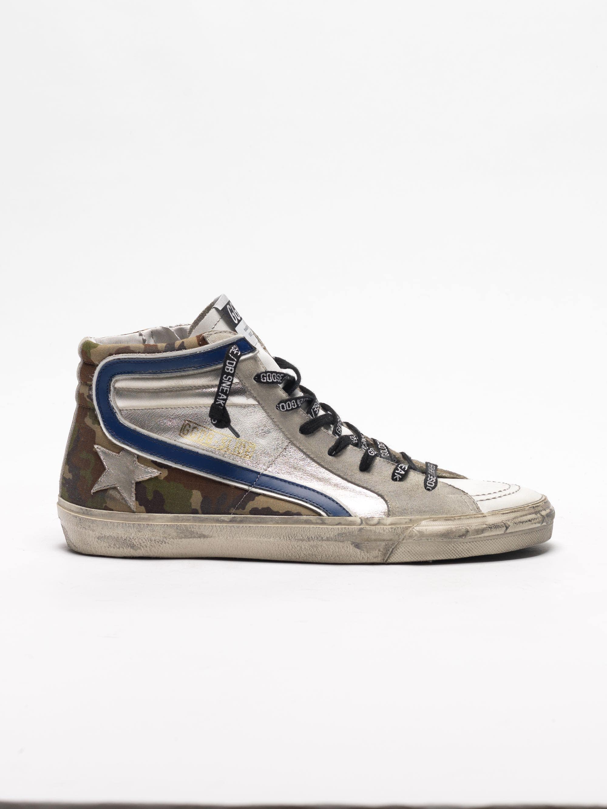 Men | Silver & Camouflage Slide Sneakers - Image 6