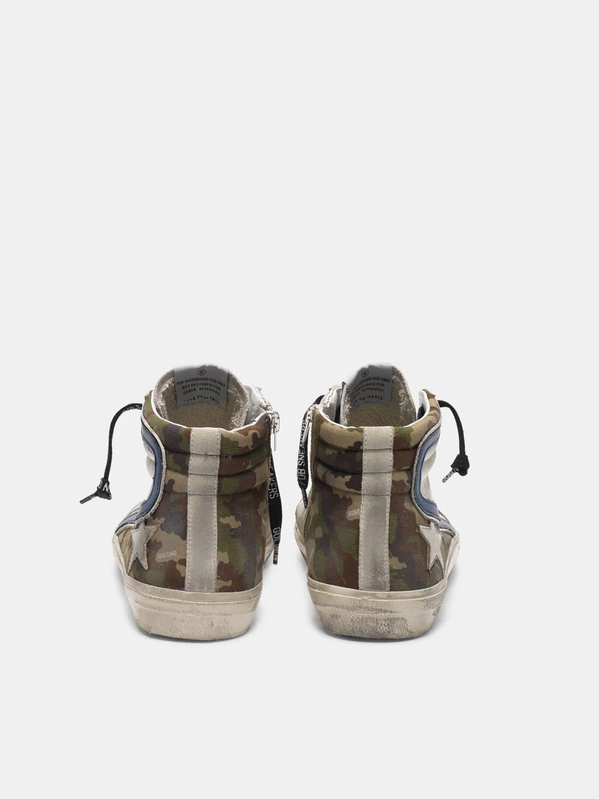 Men | Silver & Camouflage Slide Sneakers - Image 7