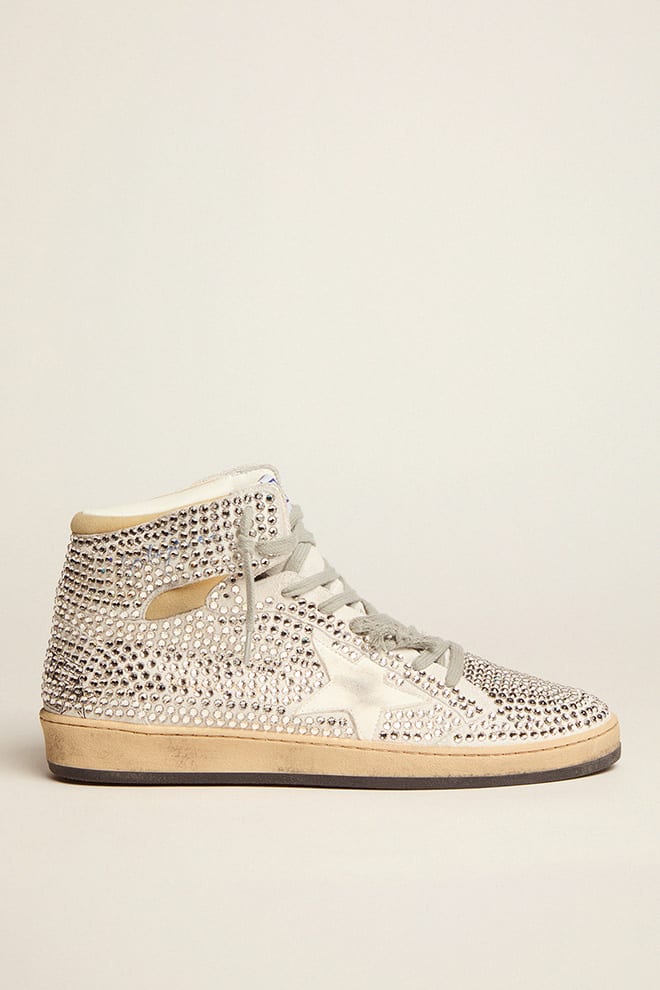 Men | Sky-Star Optical White Suede with All-Over Crystals | Optic White x Silver - Image 5
