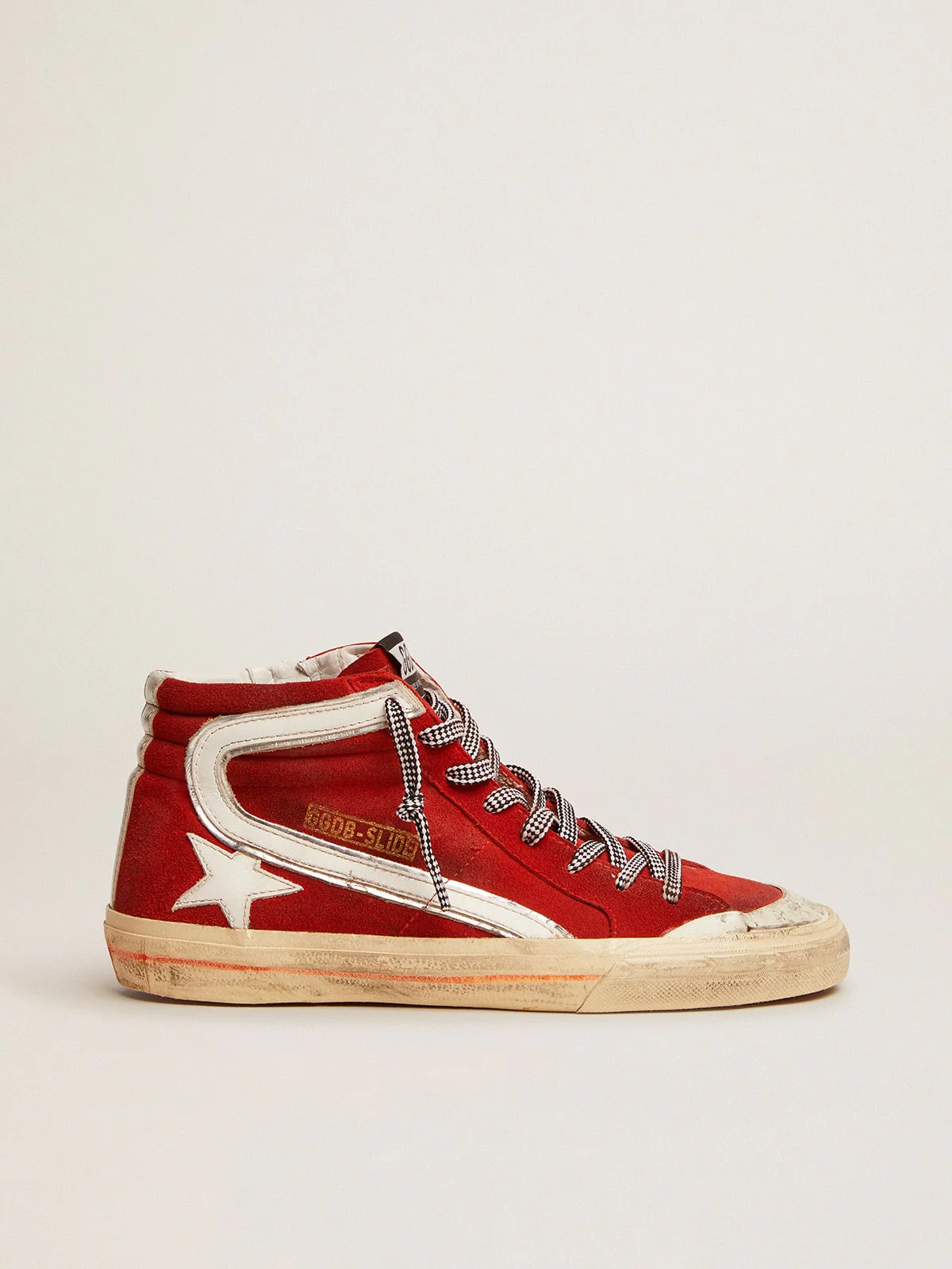 Men | Slide Penstar Red Suede | Red x White x Silver - Image 5