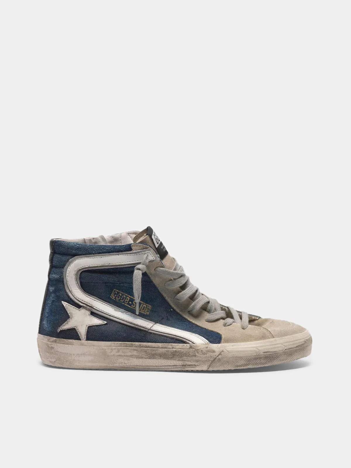 Men | Slide Sneakers Suede & Denim - Image 5