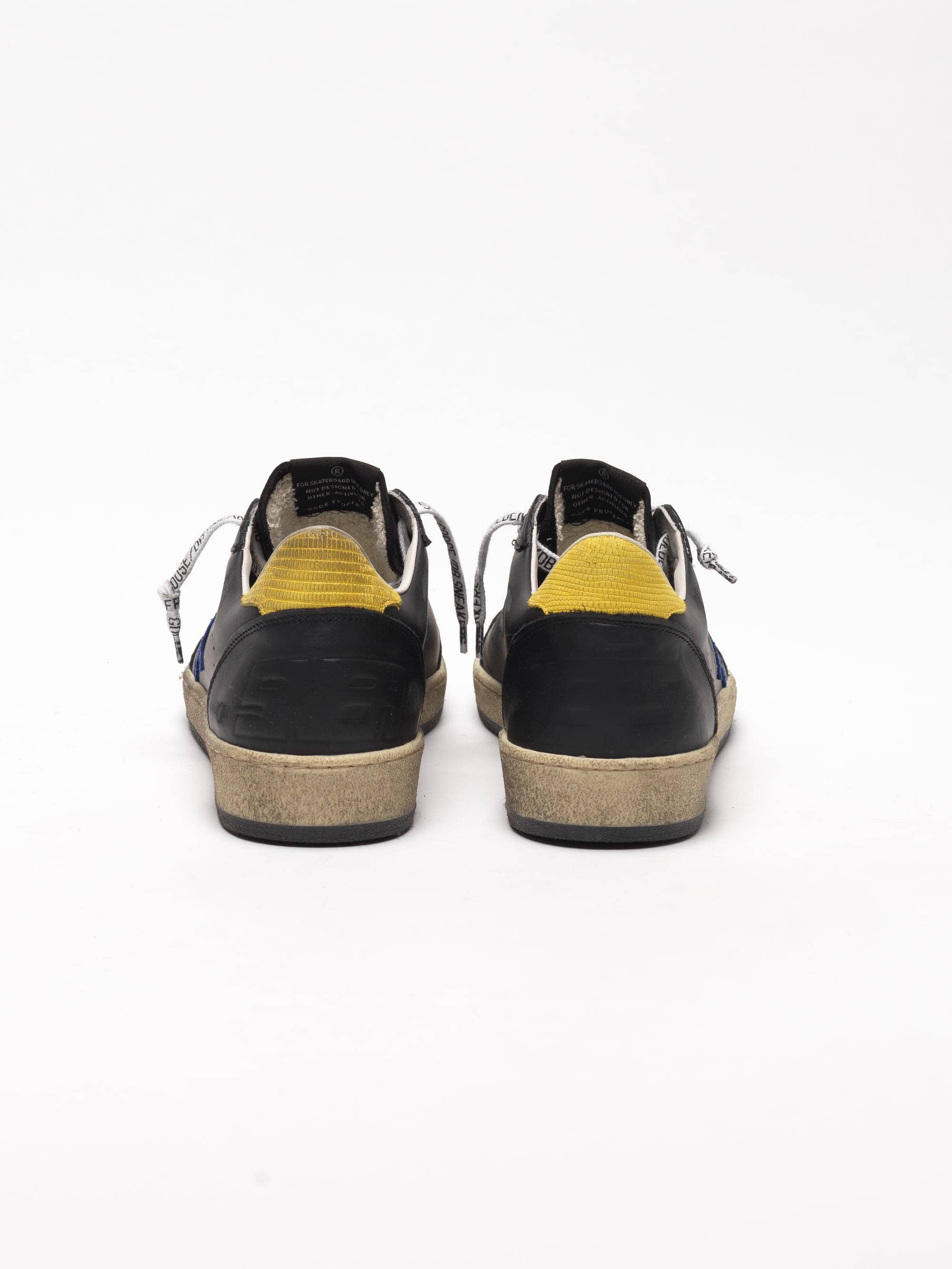 Men | Sneakers Ball Star Black Leather-Blu Lizard Star - Image 4