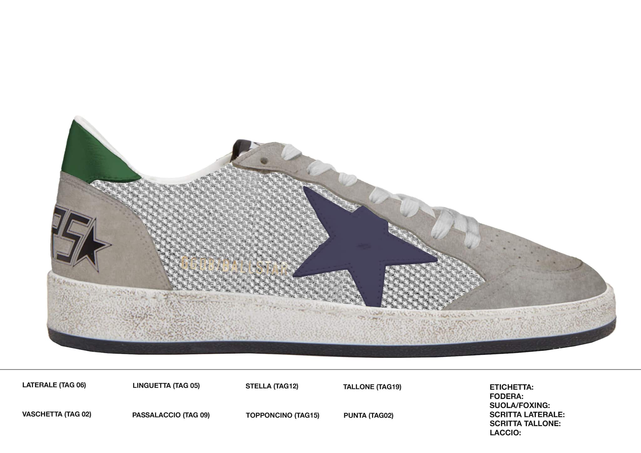 Men | Sneakers Ball Star Silver Mesh-Blu Star - Image 4