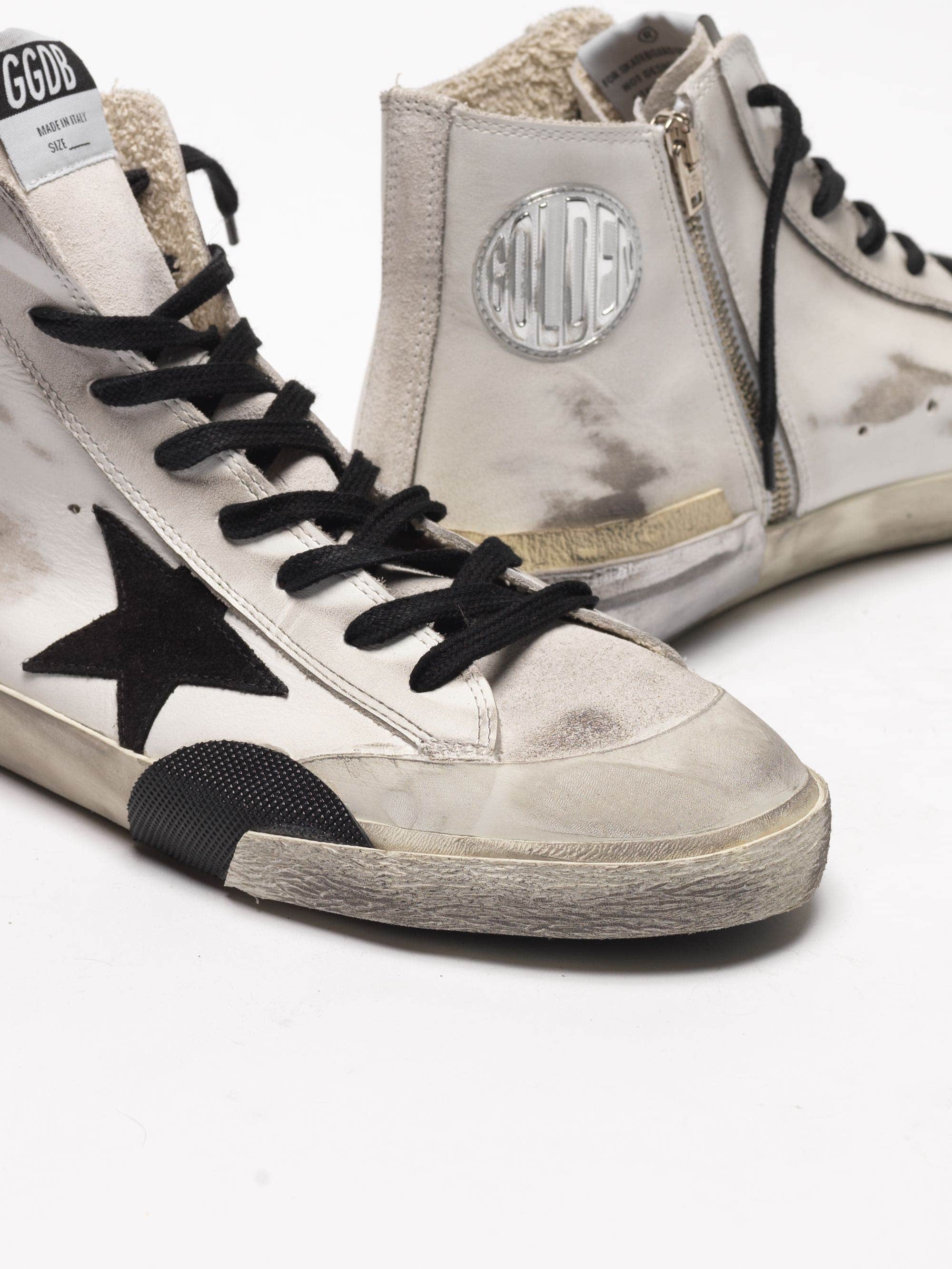 Men | Sneakers Francy White Leather-Black Star - Image 3