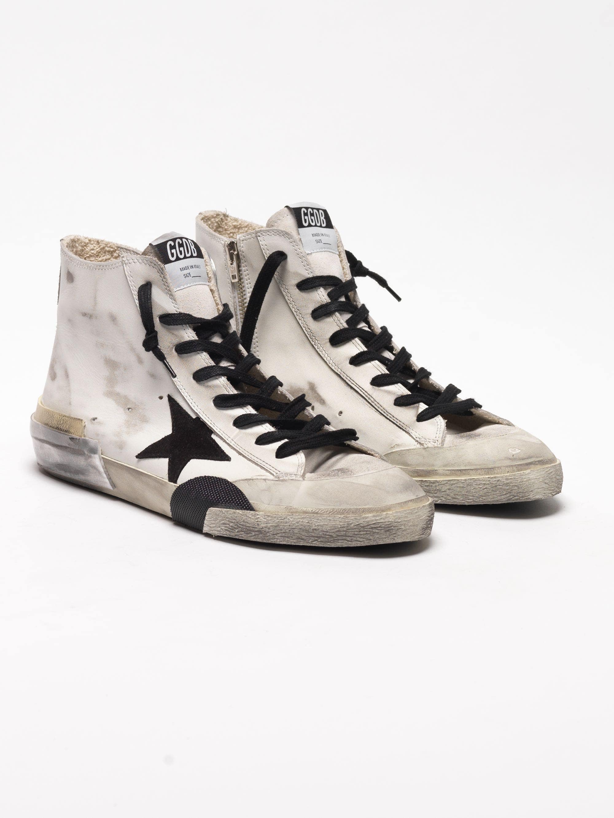 Men | Sneakers Francy White Leather-Black Star - Image 5