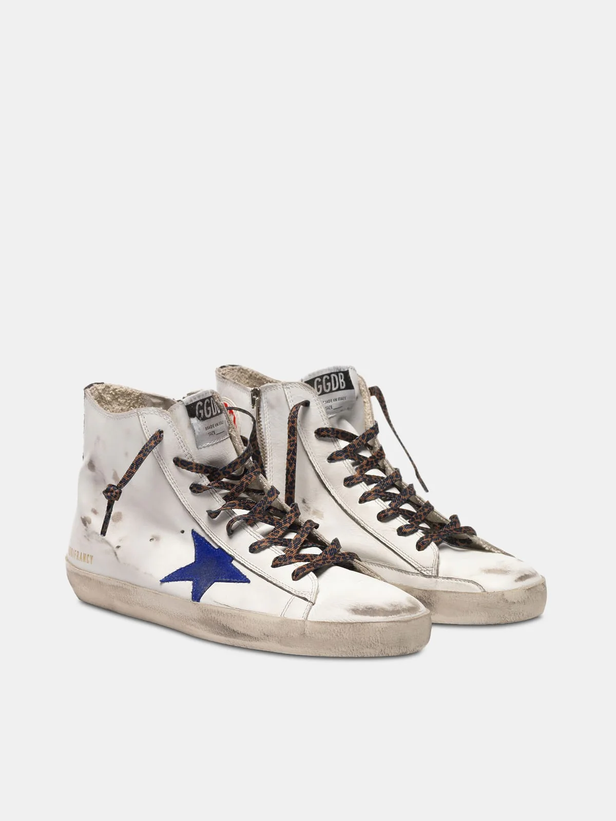 Men | Sneakers Francy White Leather-Bluette Star - Image 4