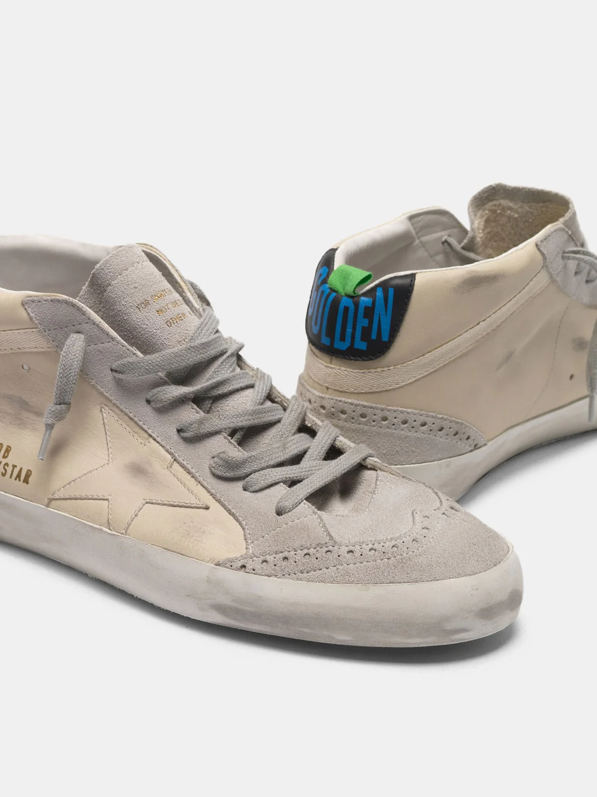 Men | Sneakers Mid Star White Leather - Image 3