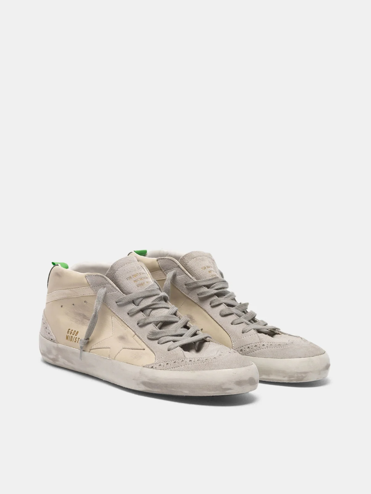 Men | Sneakers Mid Star White Leather - Image 8