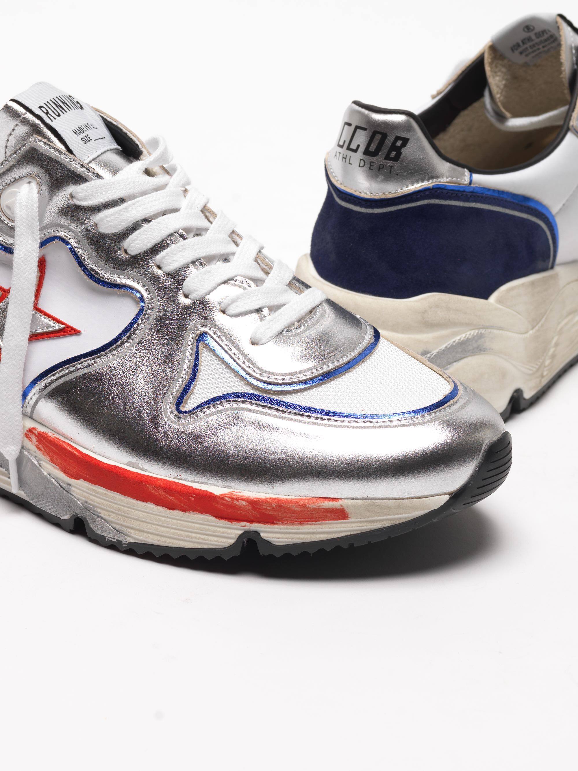 Men | Sneakers Running Sole Metal Silver Leather - Image 2