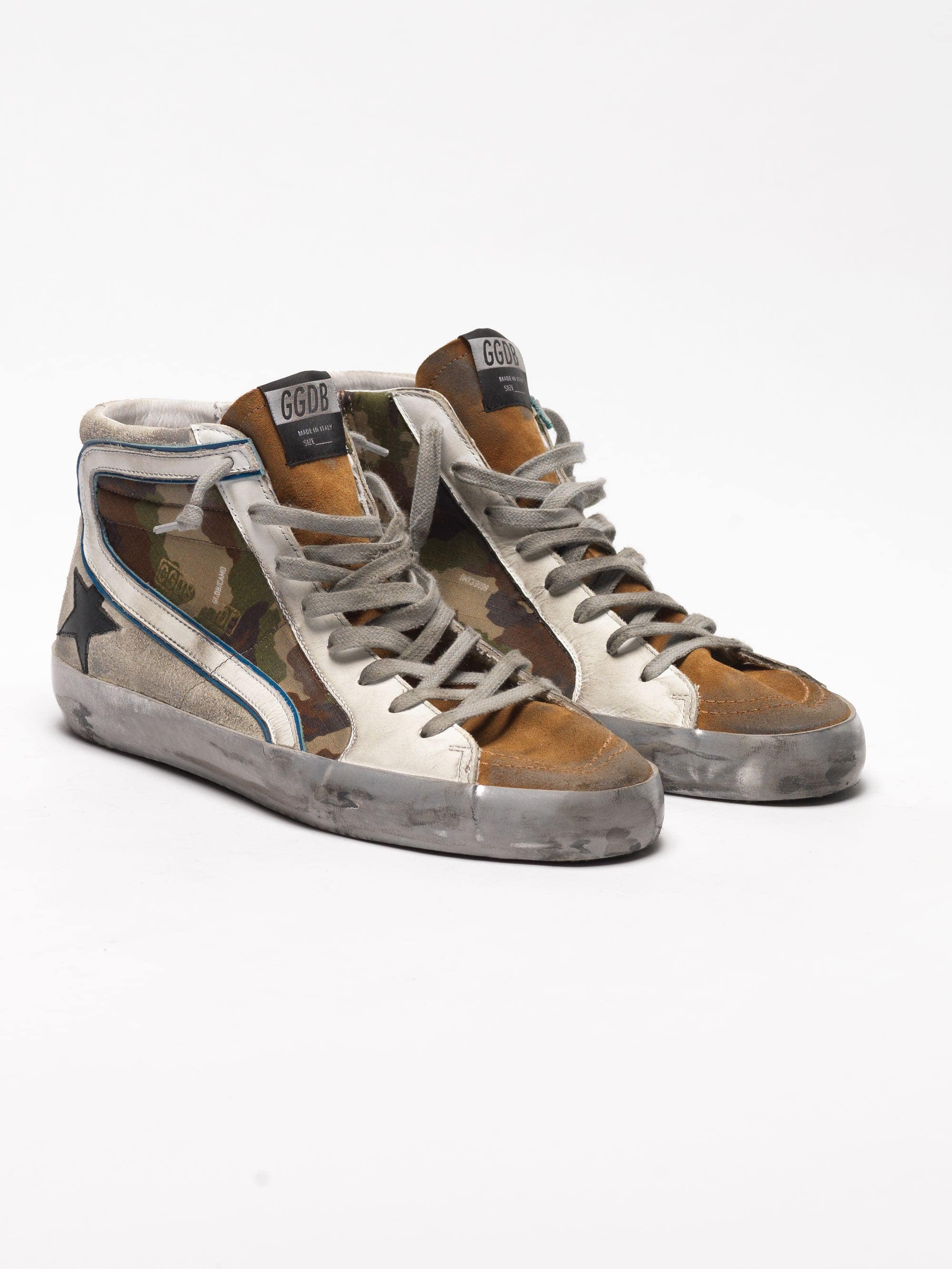 Men | Sneakers Slide Col B14 Camouflage Canvas-Black Star - Image 5