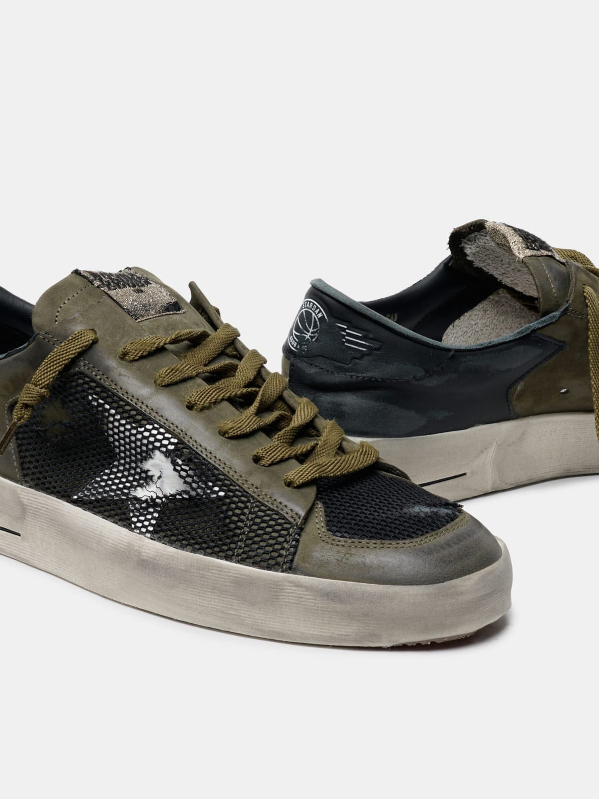 Men | Sneakers Stardan Black Green Leather-White - Image 3