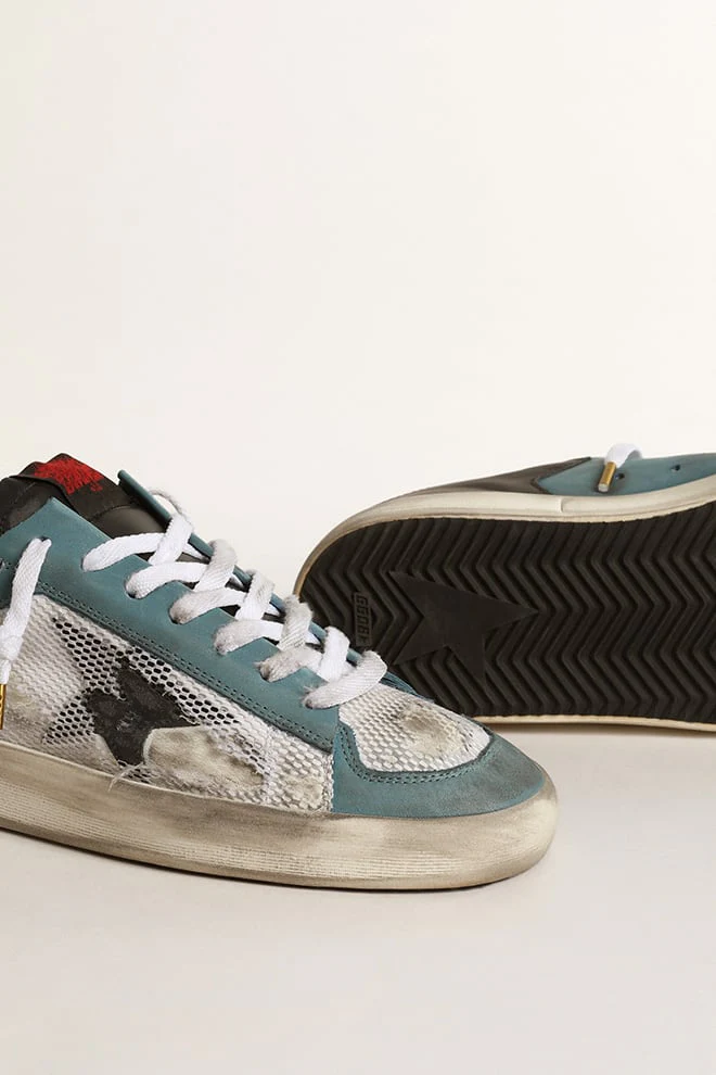Men | Stardan Distressed Mesh & Petrol-Colored Upper | Petroleum x White x Black - Image 6