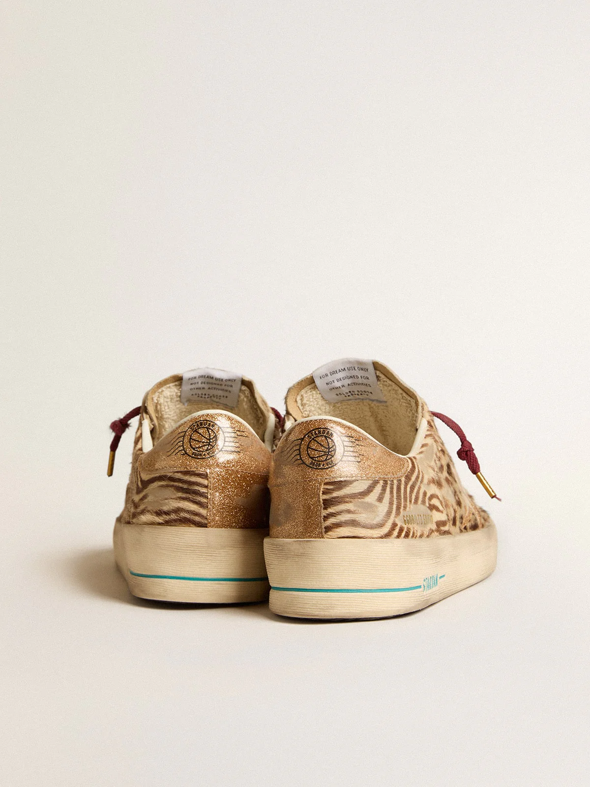 Men | Stardan Ltd Animal-Print Pony Skin with Gold Glitter Star | Burro x Testa Di Moro x Gold - Image 3